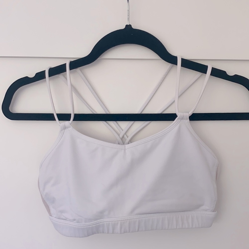 Lululemon White Strappy Sports Bra Size 6